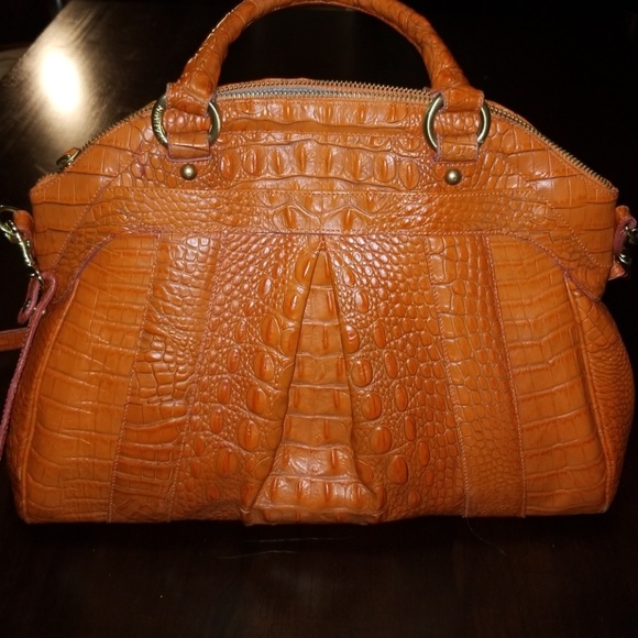 orange brahmin bag